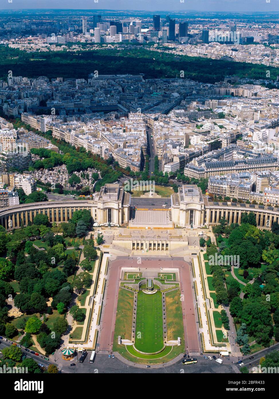 Paris France vue de la Tour Eiffel Banque D'Images