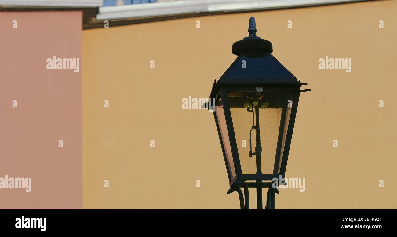Lampes de rue à gaz anciennes à Gornji Grad à Zagreb Banque D'Images