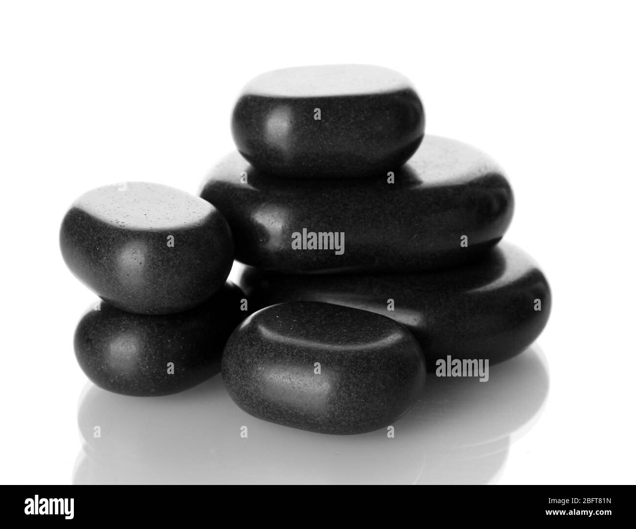 Spa stones isolated on white Banque D'Images