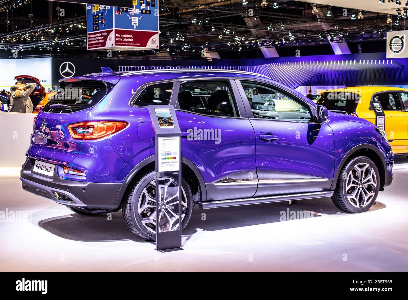 Bruxelles, Belgique, Jan 09, 2020: Renault Kadhar au salon de l'automobile de Bruxelles, SUV produit par Renault, constructeur automobile multinational français Banque D'Images