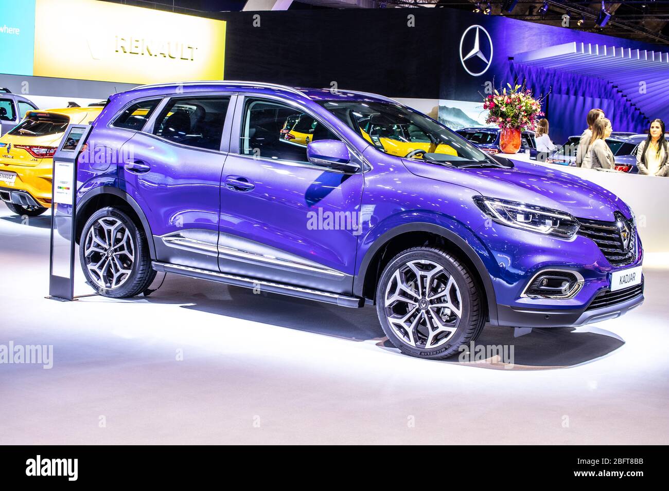 Bruxelles, Belgique, Jan 09, 2020: Renault Kadhar au salon de l'automobile de Bruxelles, SUV produit par Renault, constructeur automobile multinational français Banque D'Images