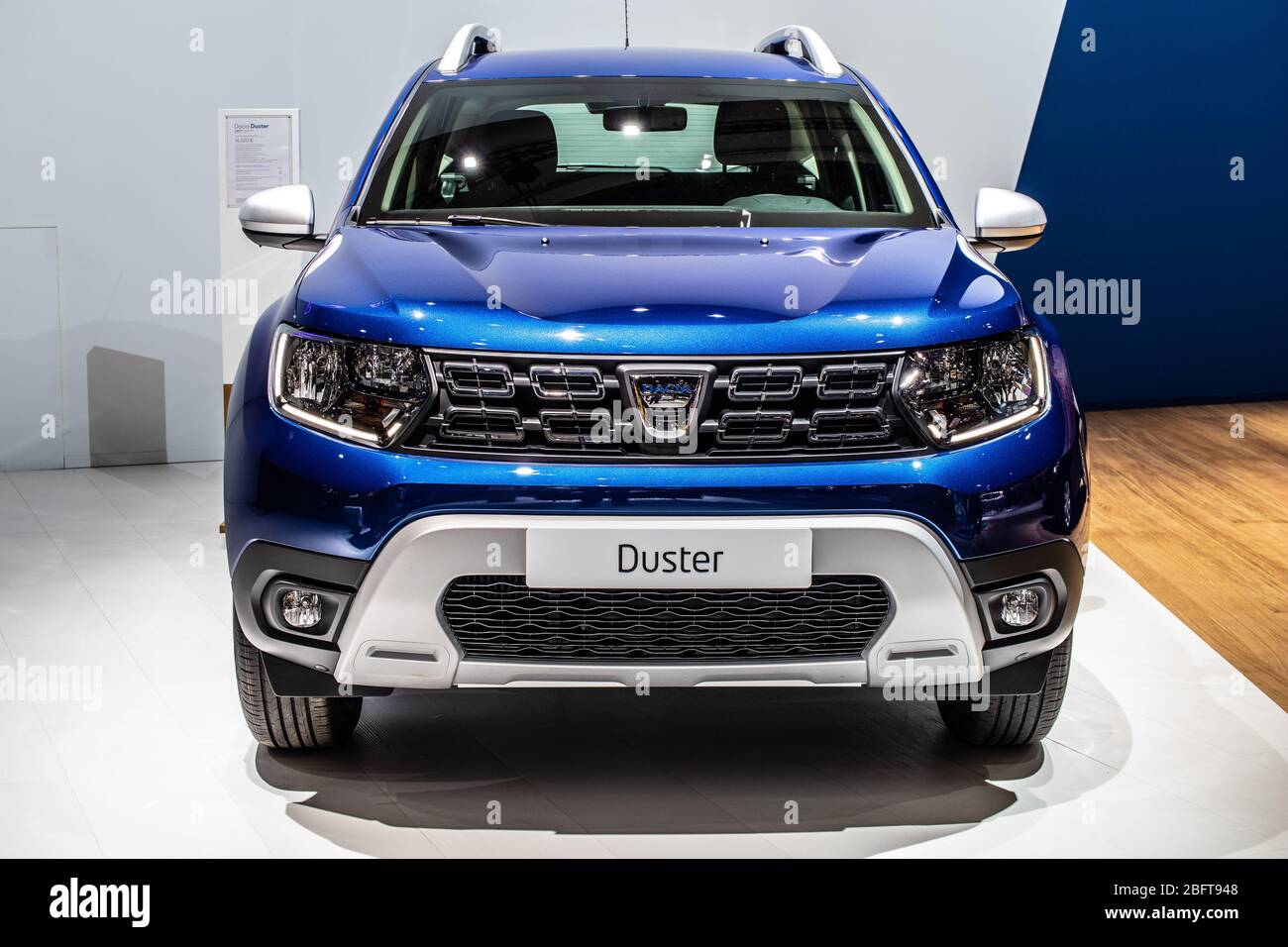 Bruxelles, Belgique, Jan 2020 nouveau DACIA DUSTER, Brussels Motor Show, deuxième génération, plate-forme  , stand automobile Dacia, constructeur automobile roumain Banque D'Images