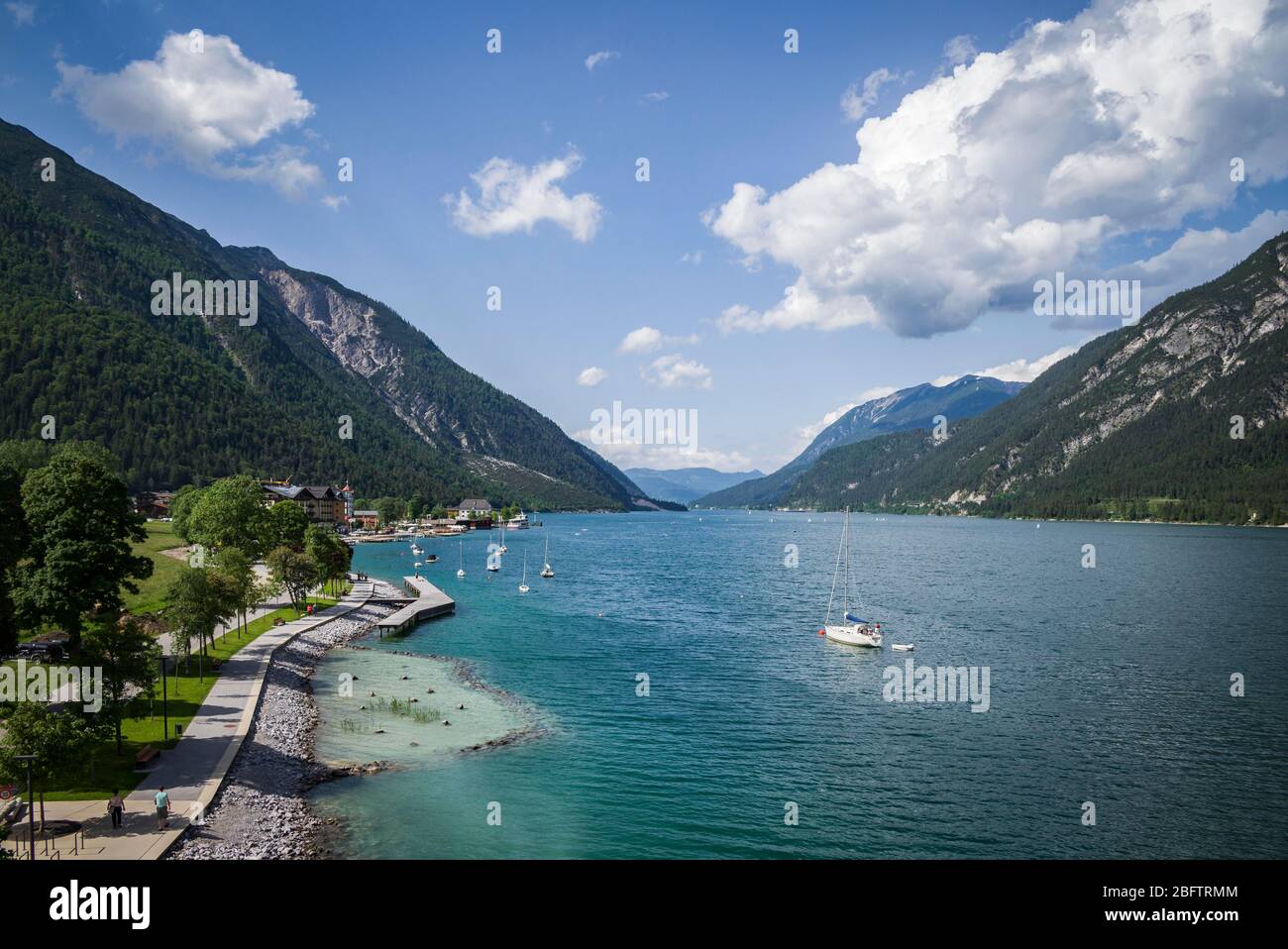 Vue sur le lac Achensee, Pertisau, Tyrol, Autriche Banque D'Images