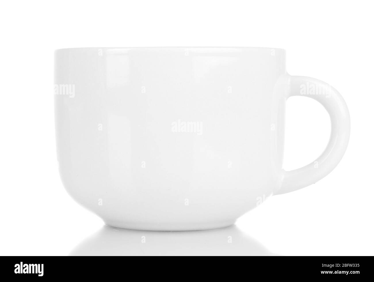 Tasse blanche isolated on white Banque D'Images