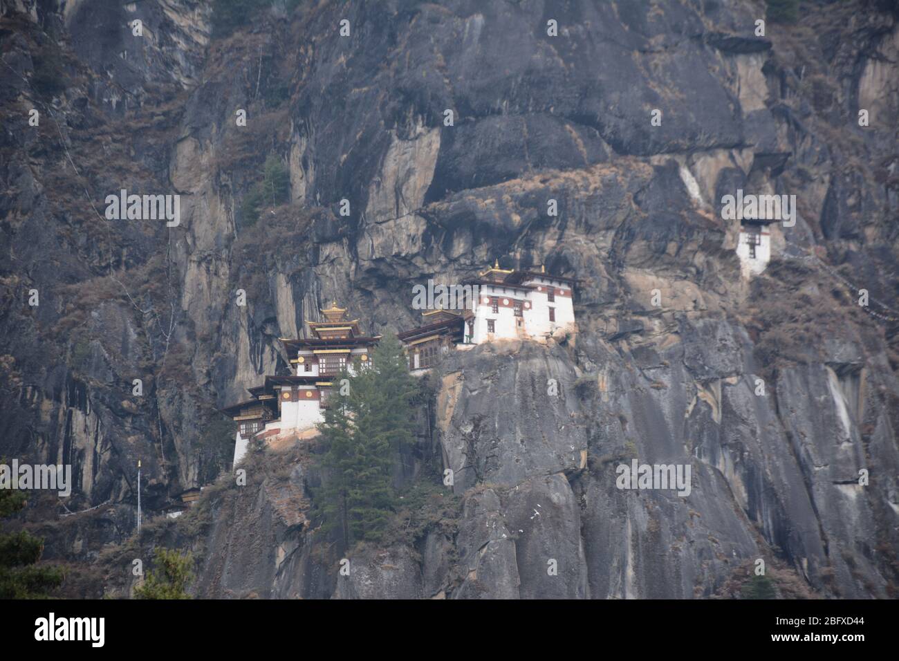 La randonnée jusqu'au monastère de Tiger's Nest (également connu sous le nom de sentier Taktsang jusqu'à Paro Taktsang) est le plus populaire tirage au sort du Bhoutan. Banque D'Images