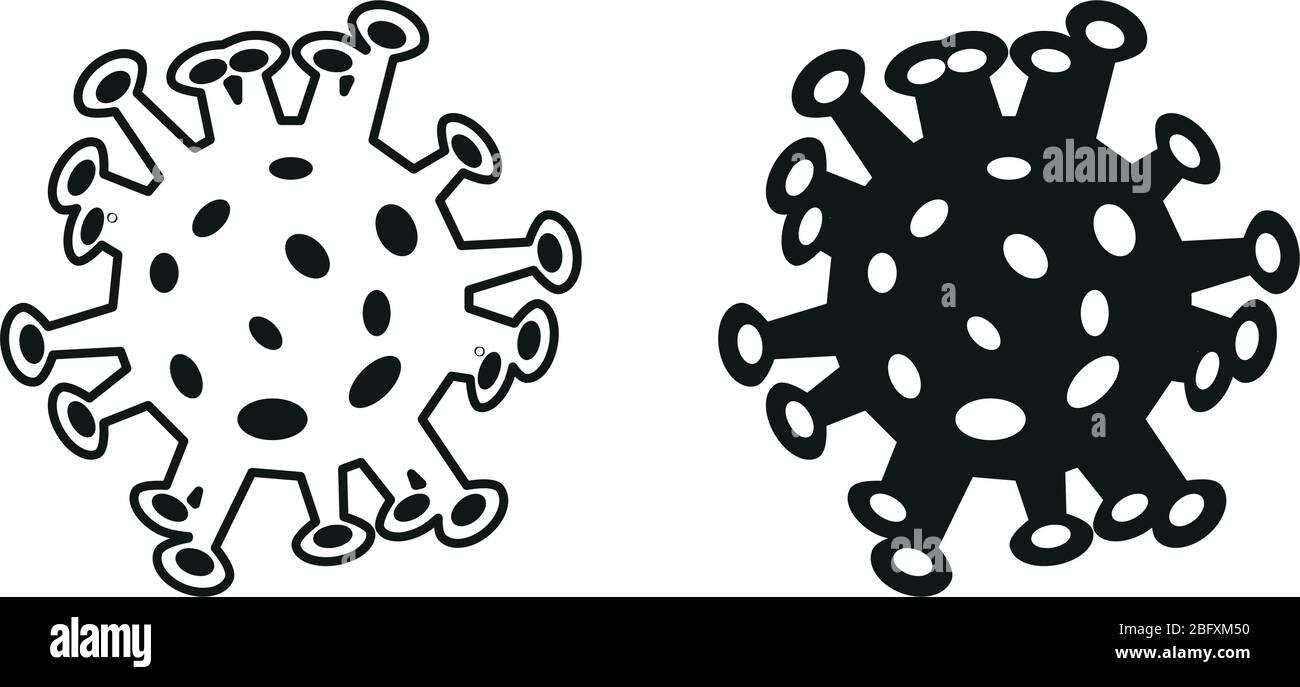 Icône de virus simple, peut être utilisé comme illustration pour le coronavirus ncov / covid 19 Illustration de Vecteur