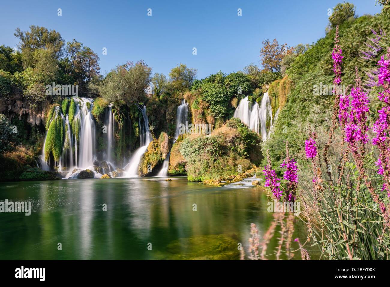 Cascade de Kravica sur la rivière Trebizat, Bosnie-Herzégovine Banque D'Images