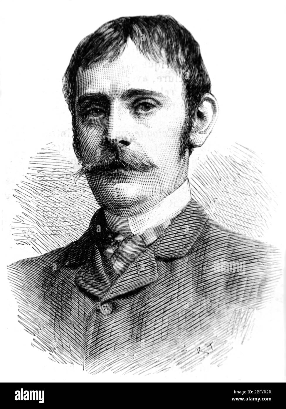 Portrait de Carl Peters (1856-1918) le Ruler colonial allemand, explorateur en Afrique, politicien, fondateur de la Société allemande d'Afrique de l'est et promoteur de la colonisation allemande en Afrique de l'est. Ancienne illustration ou gravure 189 Banque D'Images