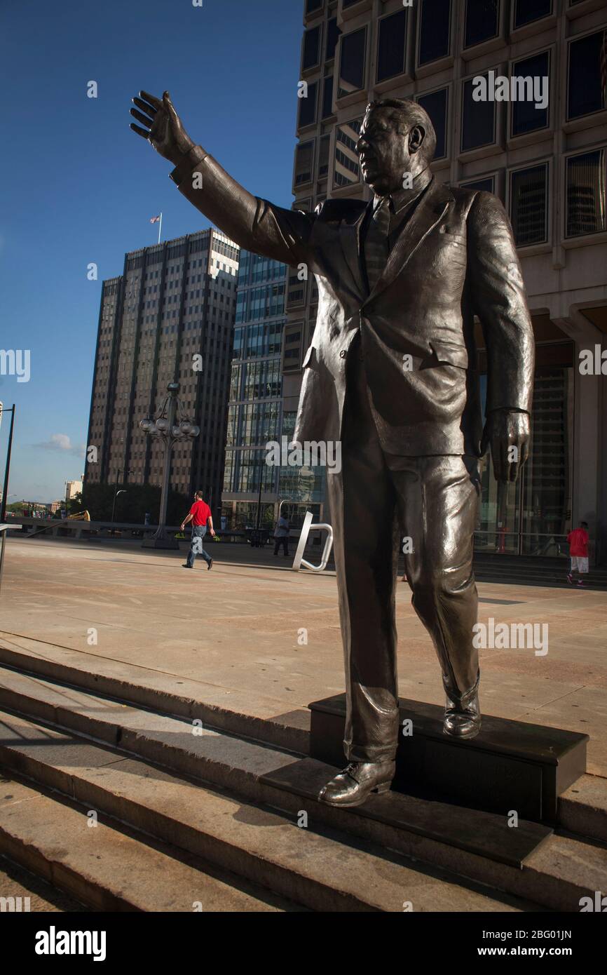 Statue de Frank Rizzo (maire de Philadelphie de 1972 à 1980), Philadelphie, Pennsylvanie Banque D'Images