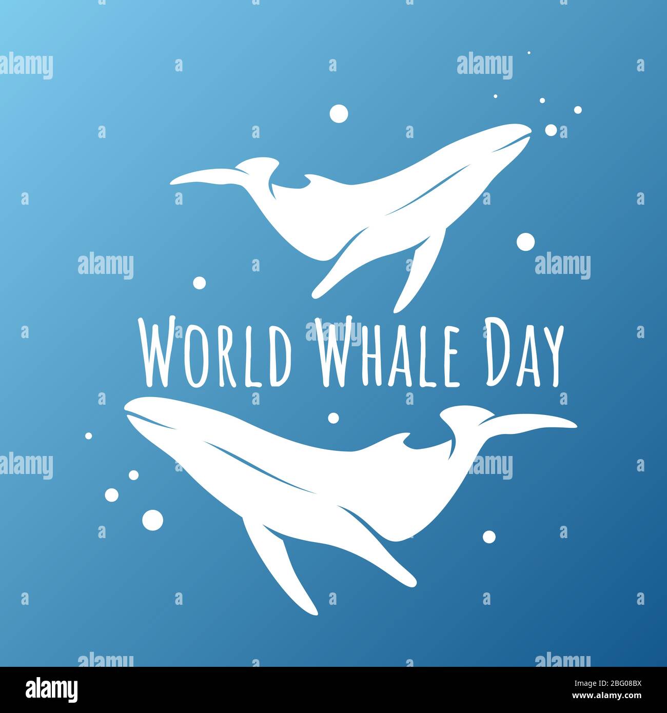 Motif baleine vectoriel pour le symbole du signe de la journée des baleines du monde. Arrière-plan de conception vectorielle pour la conception d'éléments. Illustration vectorielle EPS.8 EPS.10 Banque D'Images
