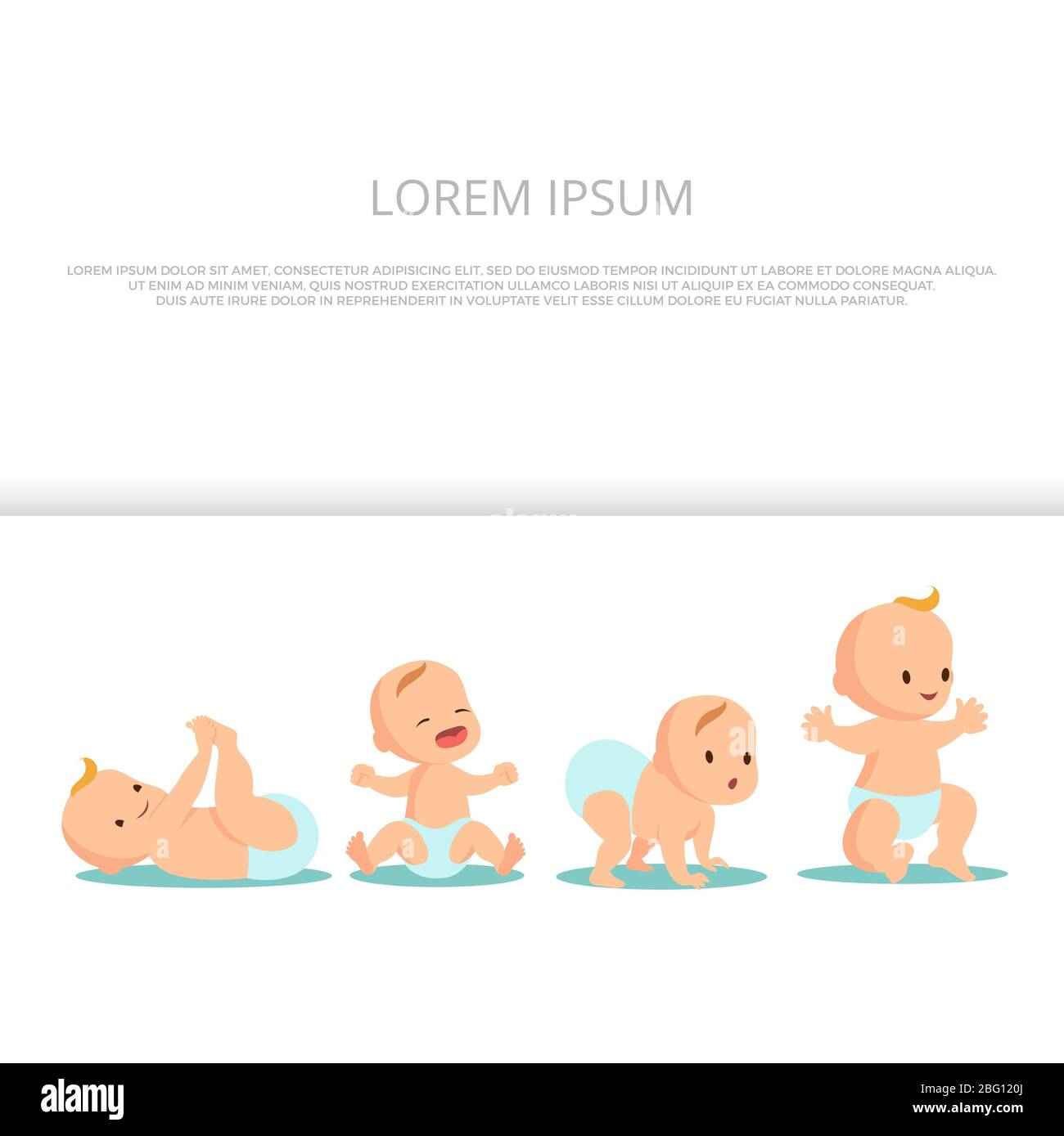 Motif Banniere First Bababayes Joli Fond De Bebe Illustration De La Marche Pour Bebe Tres Petit Illustration De La Bande Dessinee Pour Enfant Image Vectorielle Stock Alamy