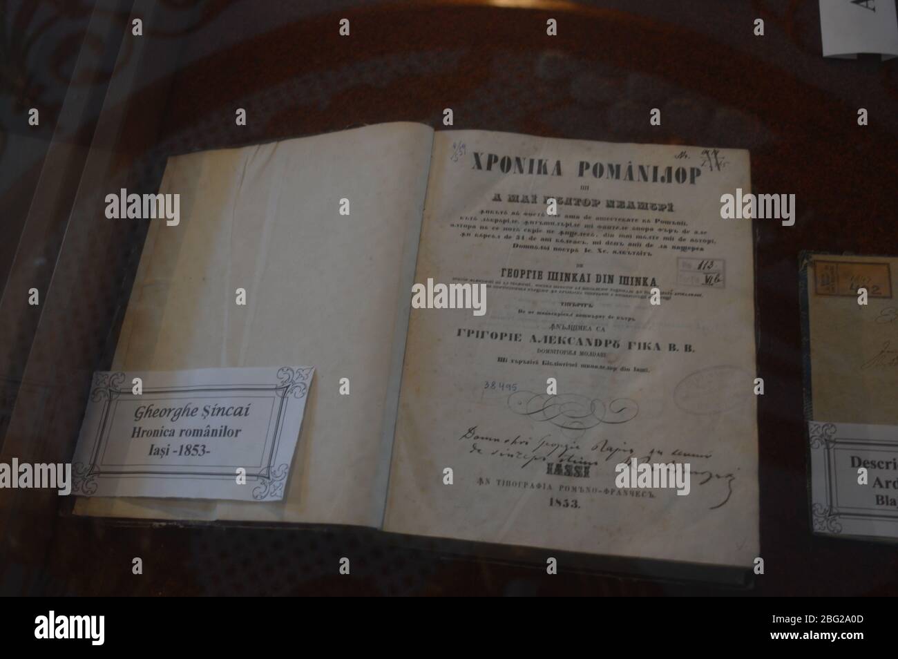 Hronica românilor Gheorghe Șincai, Iași Banque D'Images