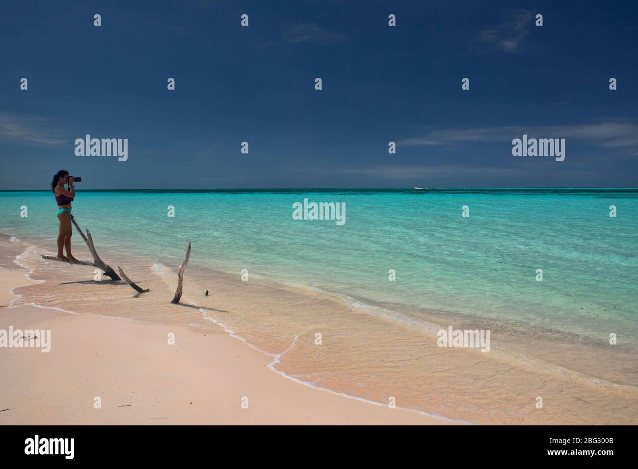La meilleure plage déserte des Caraïbes, Cayo Jutías, Piñar del Río, Cuba Banque D'Images