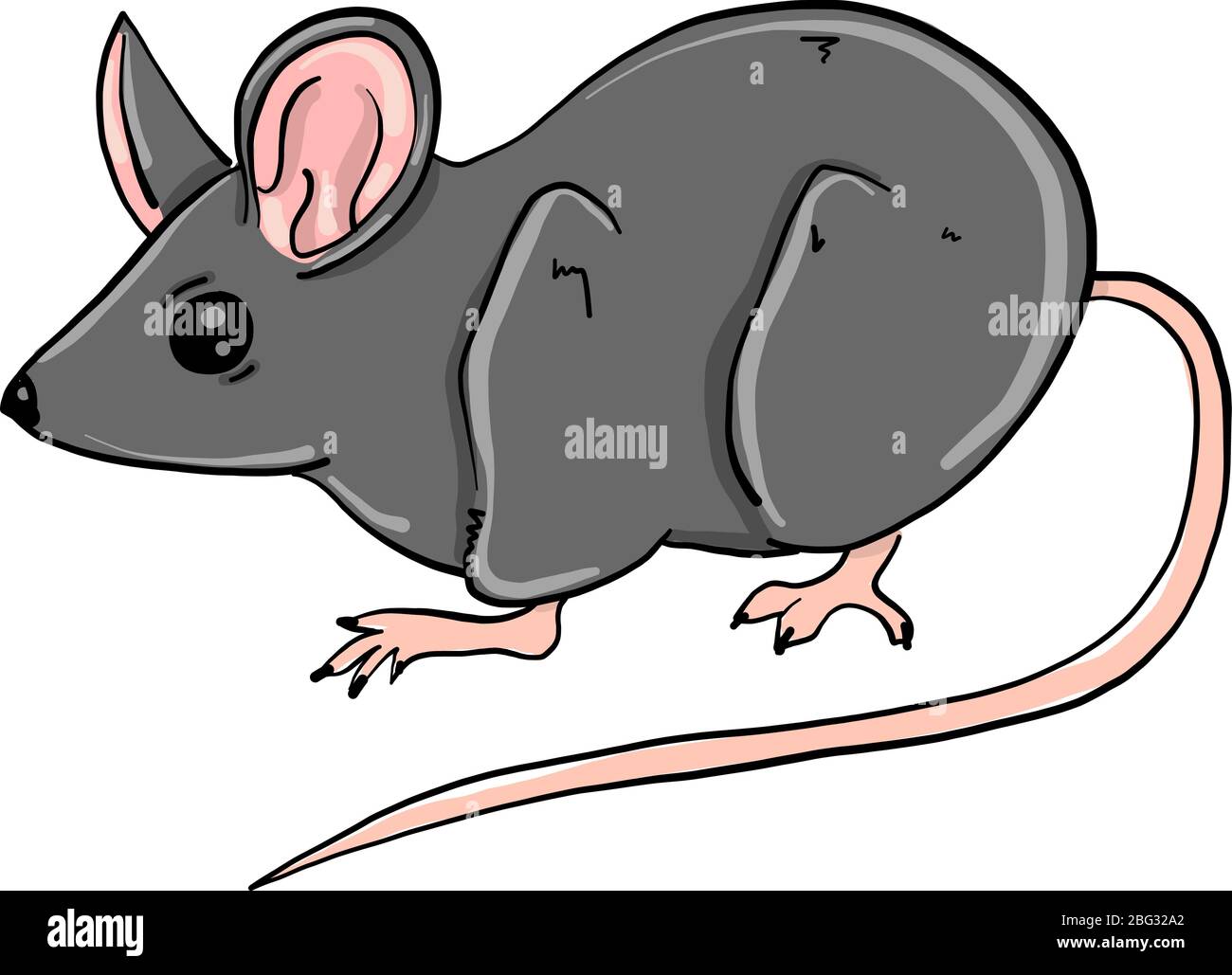 Petite souris, illustration, vecteur sur fond blanc Illustration de Vecteur