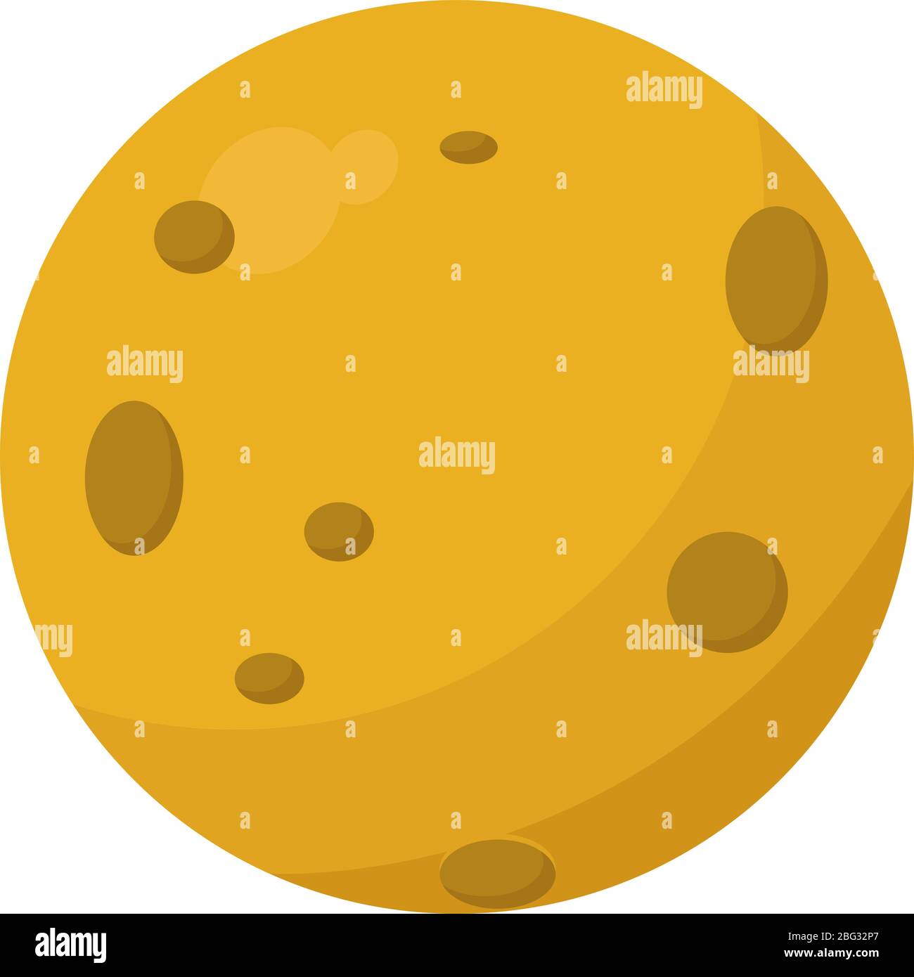 Lune jaune, illustration, vecteur sur fond blanc Illustration de Vecteur