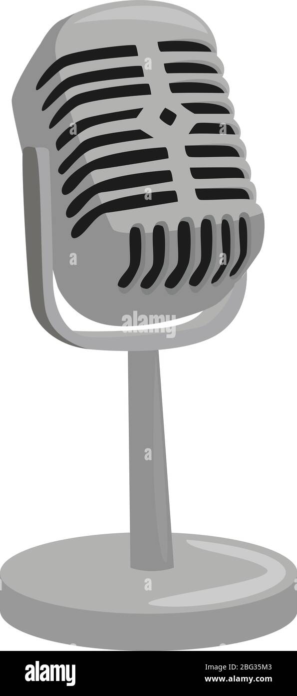 Grand microphone, illustration, vecteur sur fond blanc Illustration de Vecteur