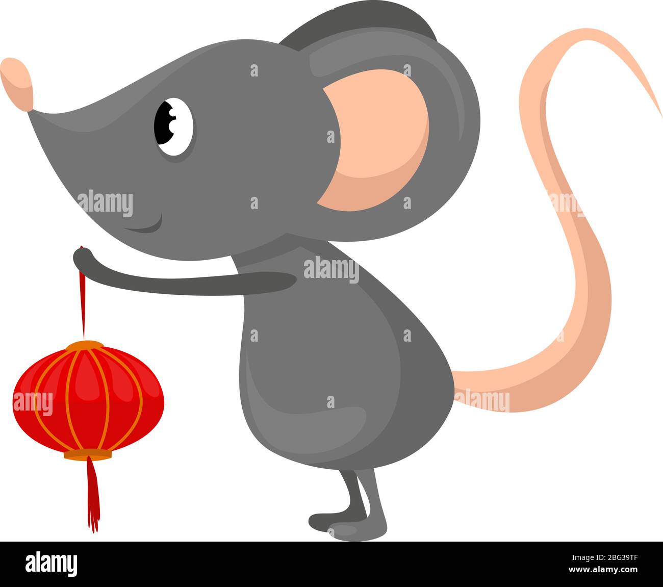 Année du rat, illustration, vecteur sur fond blanc Illustration de Vecteur