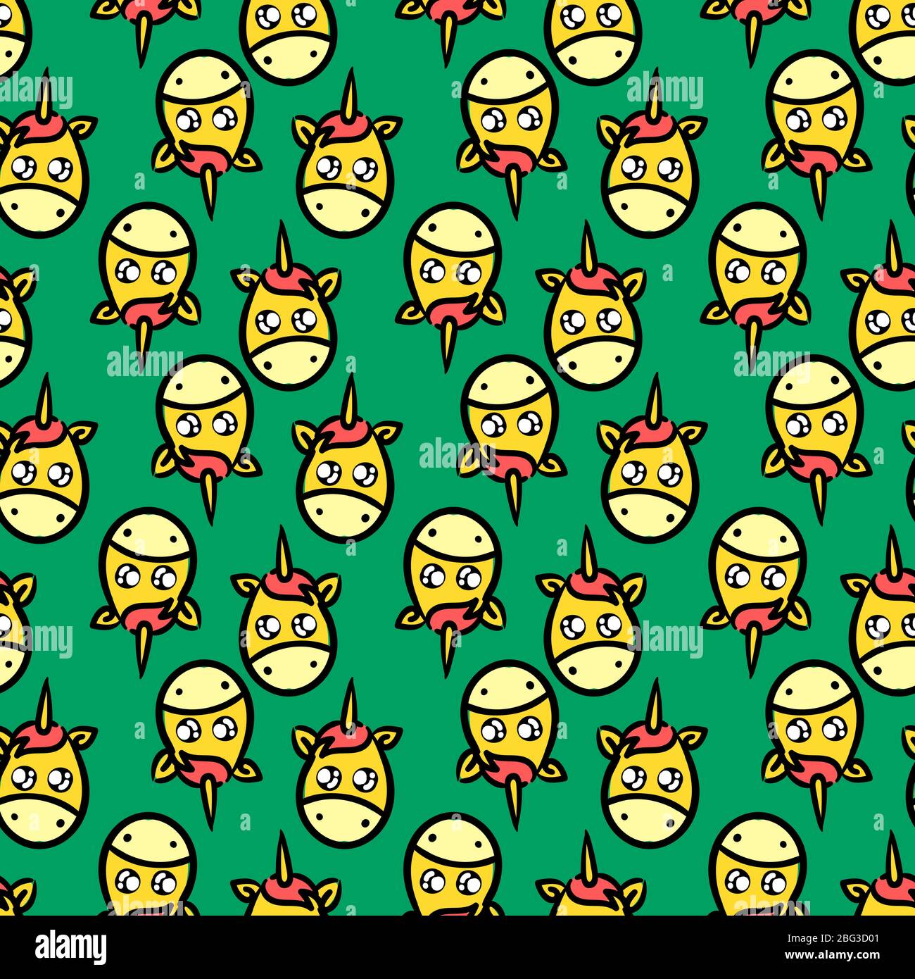 Motif unicorn mignon, illustration, vecteur sur fond blanc Illustration de Vecteur