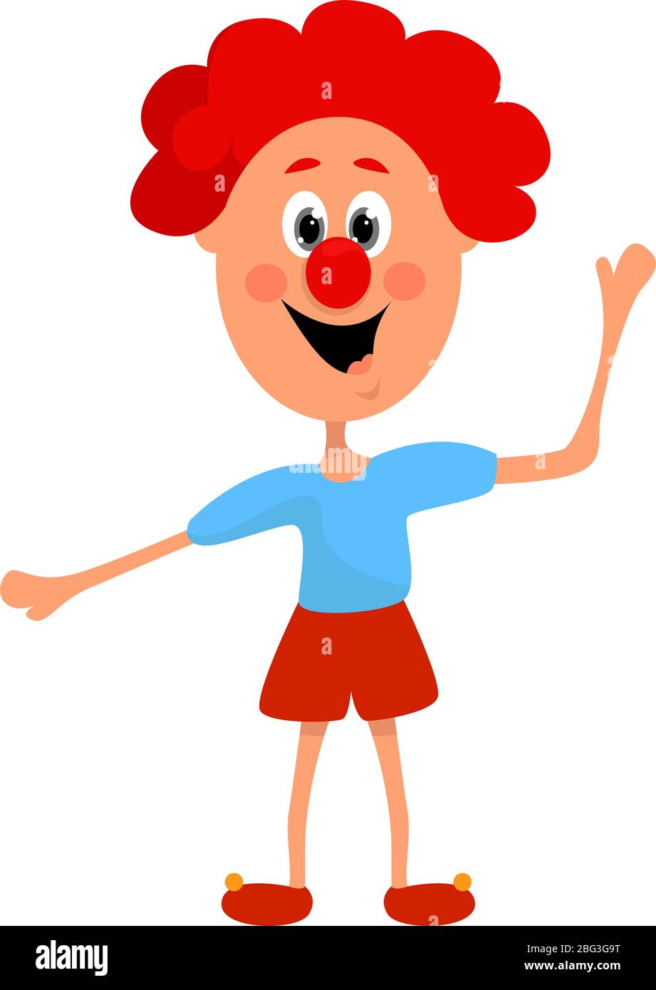 Drôle de clown, illustration, vecteur sur fond blanc Illustration de Vecteur