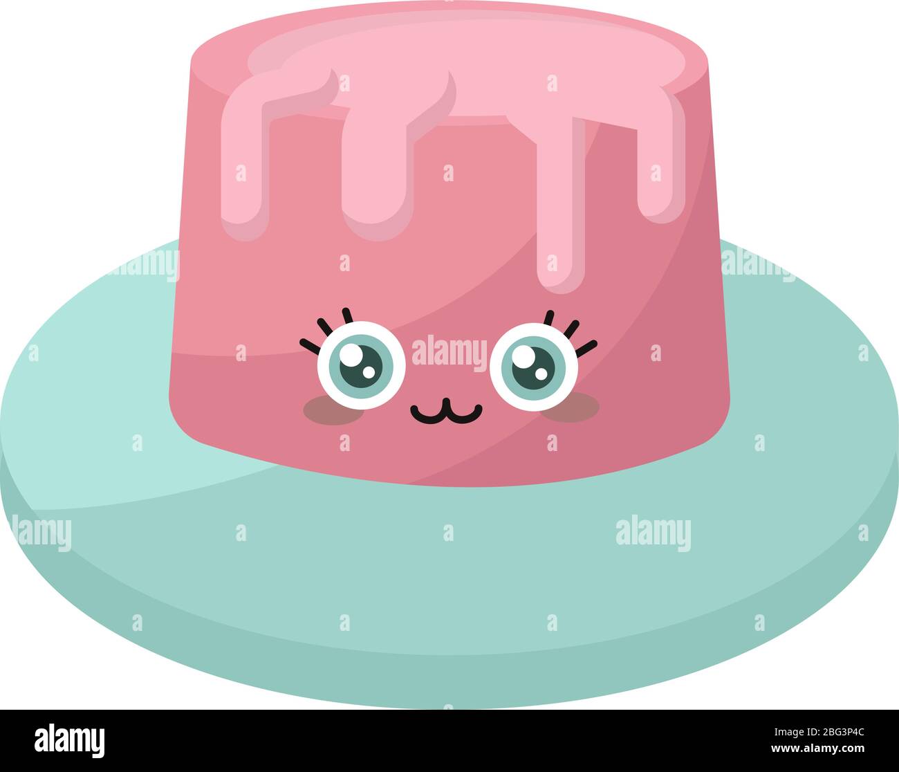 Gâteau rose, illustration, vecteur sur fond blanc Illustration de Vecteur