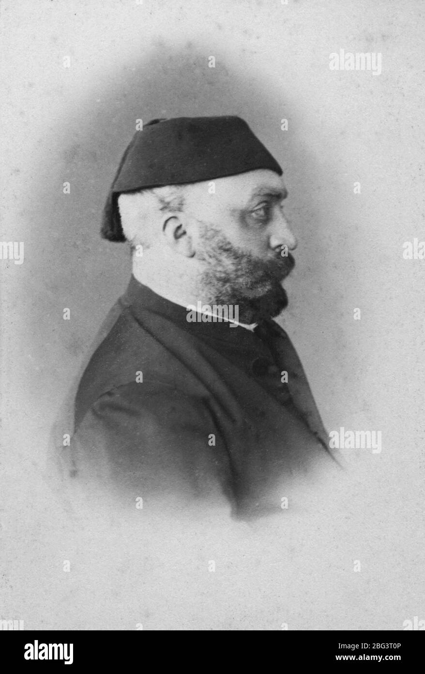 Sultan de Turquie (1861-1876), 'Abdulaziz Oglu Mahmud II'. L'avancement de l'occidentalisation de la Turquie (Tanzimat), Abdulaziz était le premier sultan de visiter l'Europe de l'ouest. Bien qu'ayant été élevée selon des musulmans, il a encore permis à ses ministres du gouvernement de développer la société turque dans l'Ouest plusieurs façons. Mais après ces ministres sont morts, et le gouvernement français a été défait par l'Allemagne, Abdulaziz a commencé à revenir aux vieilles manières islamiques, et il s'est tourné vers la Russie pour l'amitié. Abdulaziz, de Constantinople (b.1830-d.1876), a été le 32e Sultan de l'Empire Ottoman. Banque D'Images