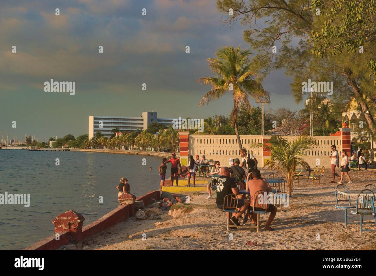 Profitez de la plage de Punta Gorda, Cienfuegos, Cuba Banque D'Images