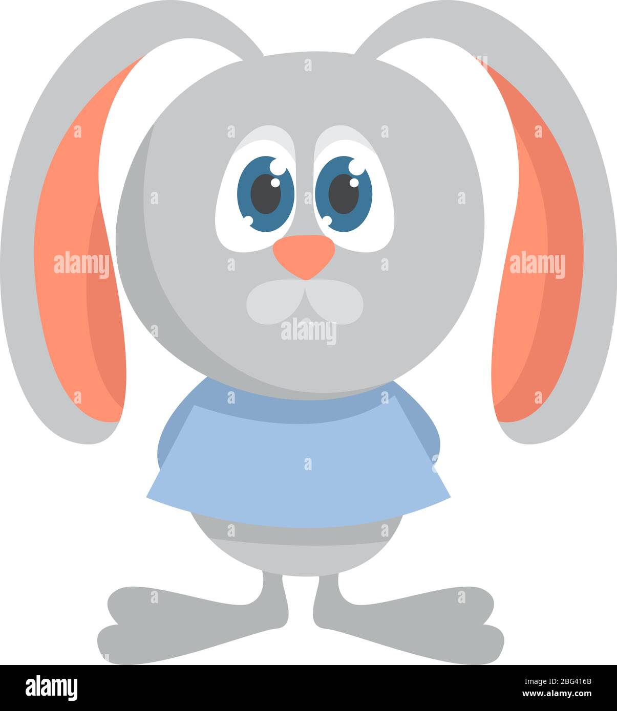 Lièvre gris, illustration, vecteur sur fond blanc Illustration de Vecteur