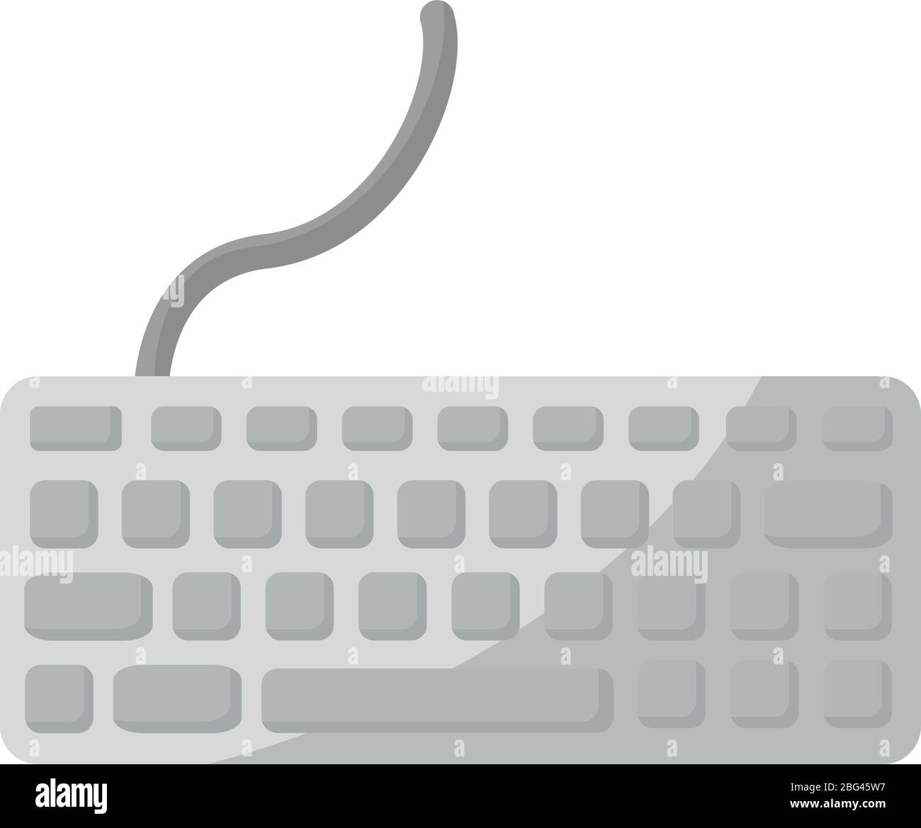 Clavier gris, illustration, vecteur sur fond blanc Illustration de Vecteur