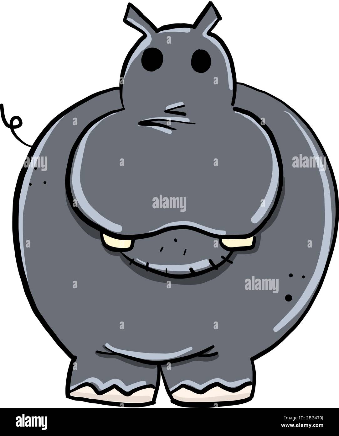 Big hipopopopotamus, illustration, vecteur sur fond blanc Illustration de Vecteur