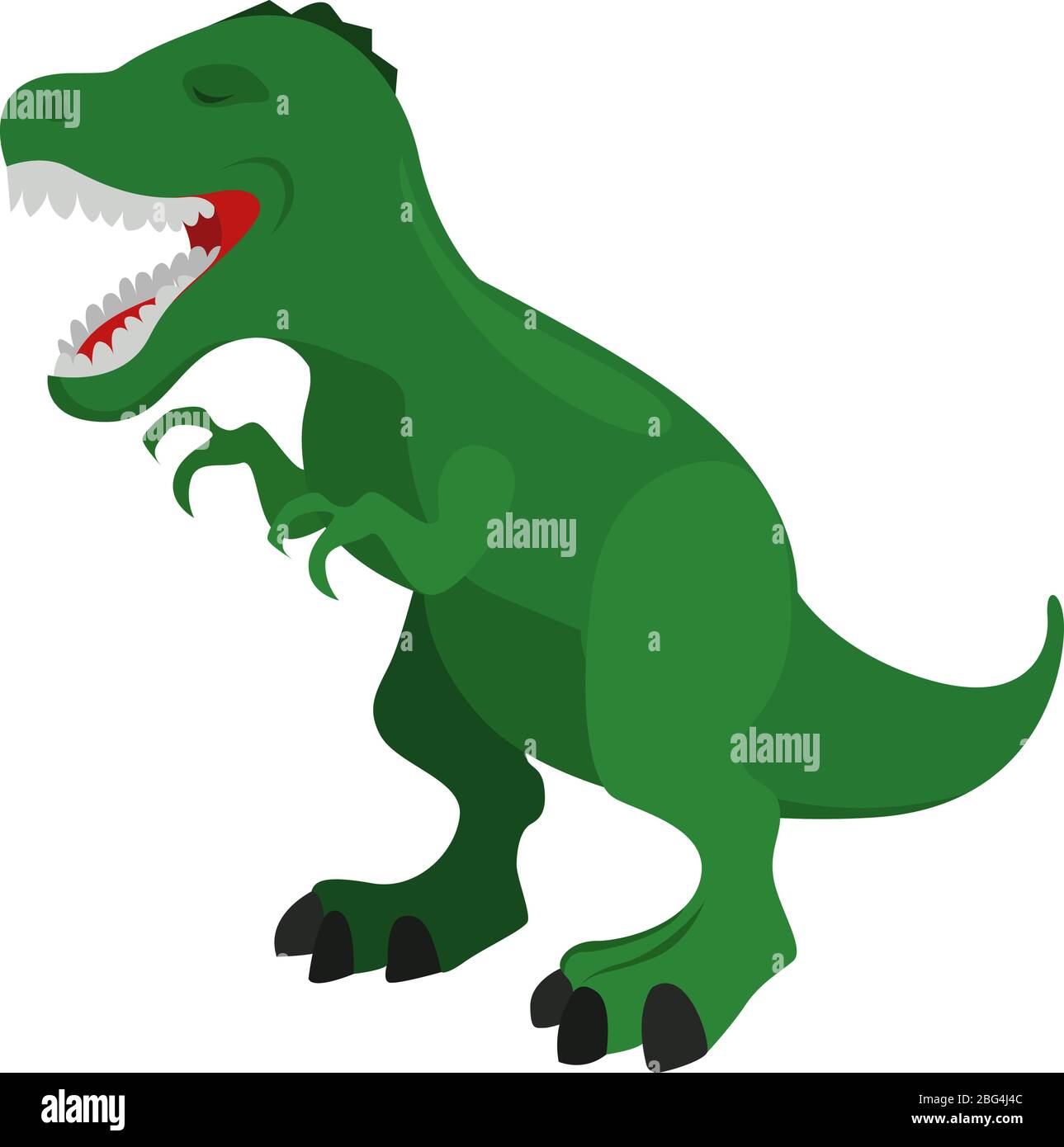 Dinosaure vert, illustration, vecteur sur fond blanc Illustration de Vecteur