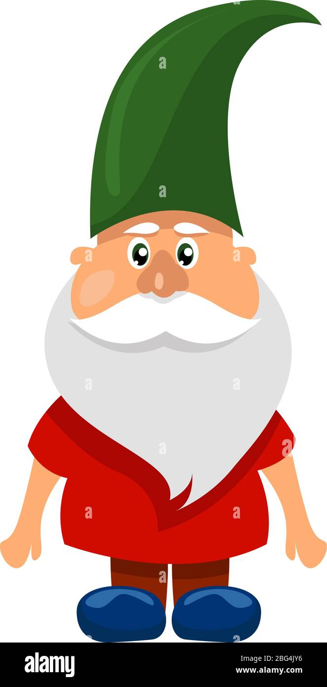 GNOME avec chapeau, illustration, vecteur sur fond blanc Illustration de Vecteur