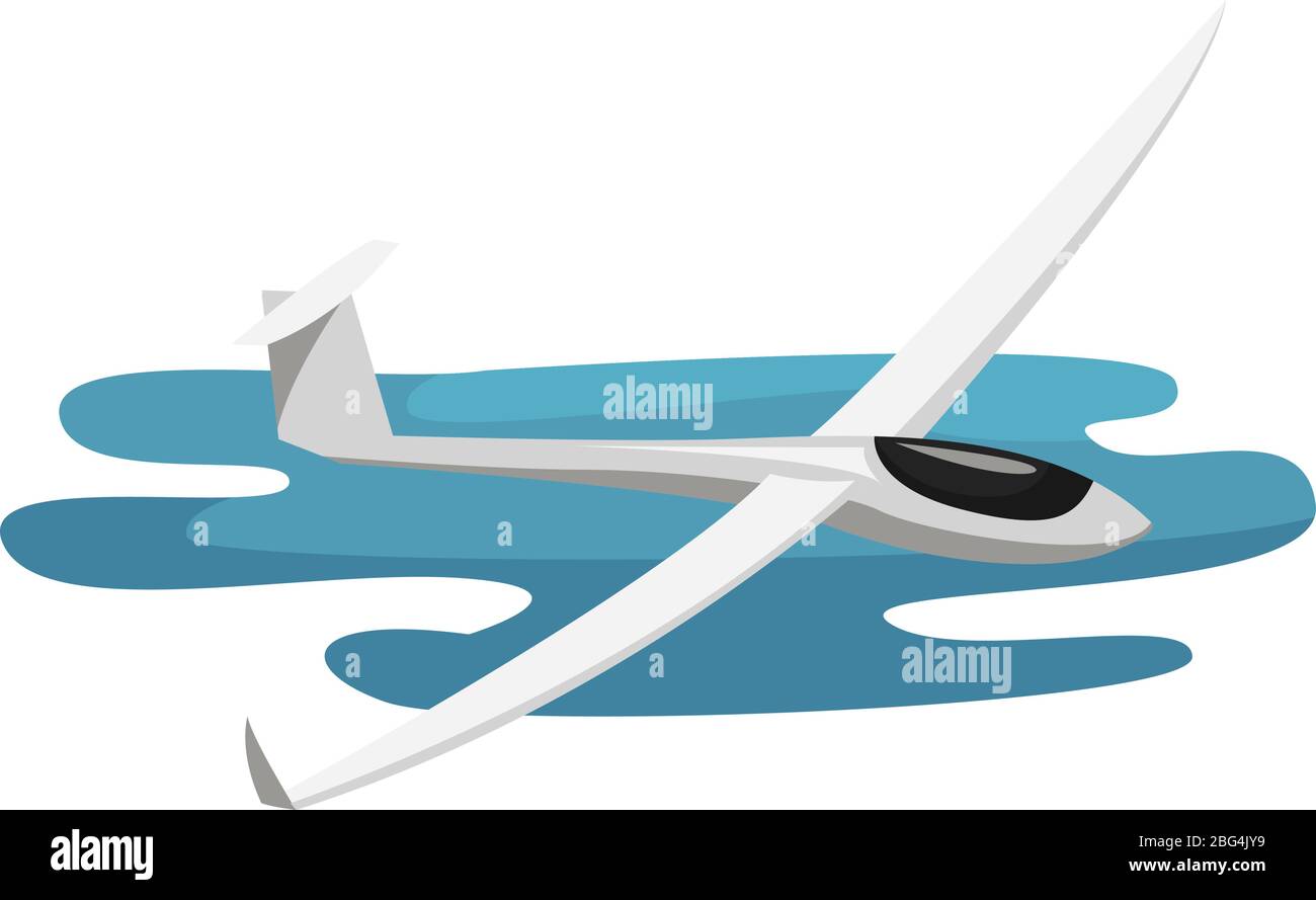 Avion planeur, illustration, vecteur sur fond blanc Illustration de Vecteur
