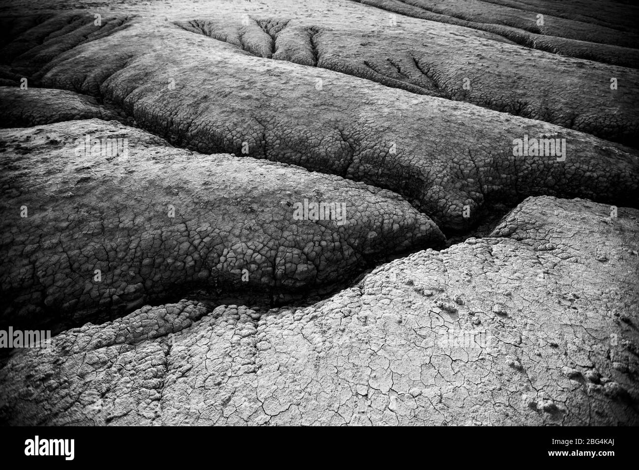 Volcans boueux à Berca (Paclele mari, Buzau), Roumanie Banque D'Images