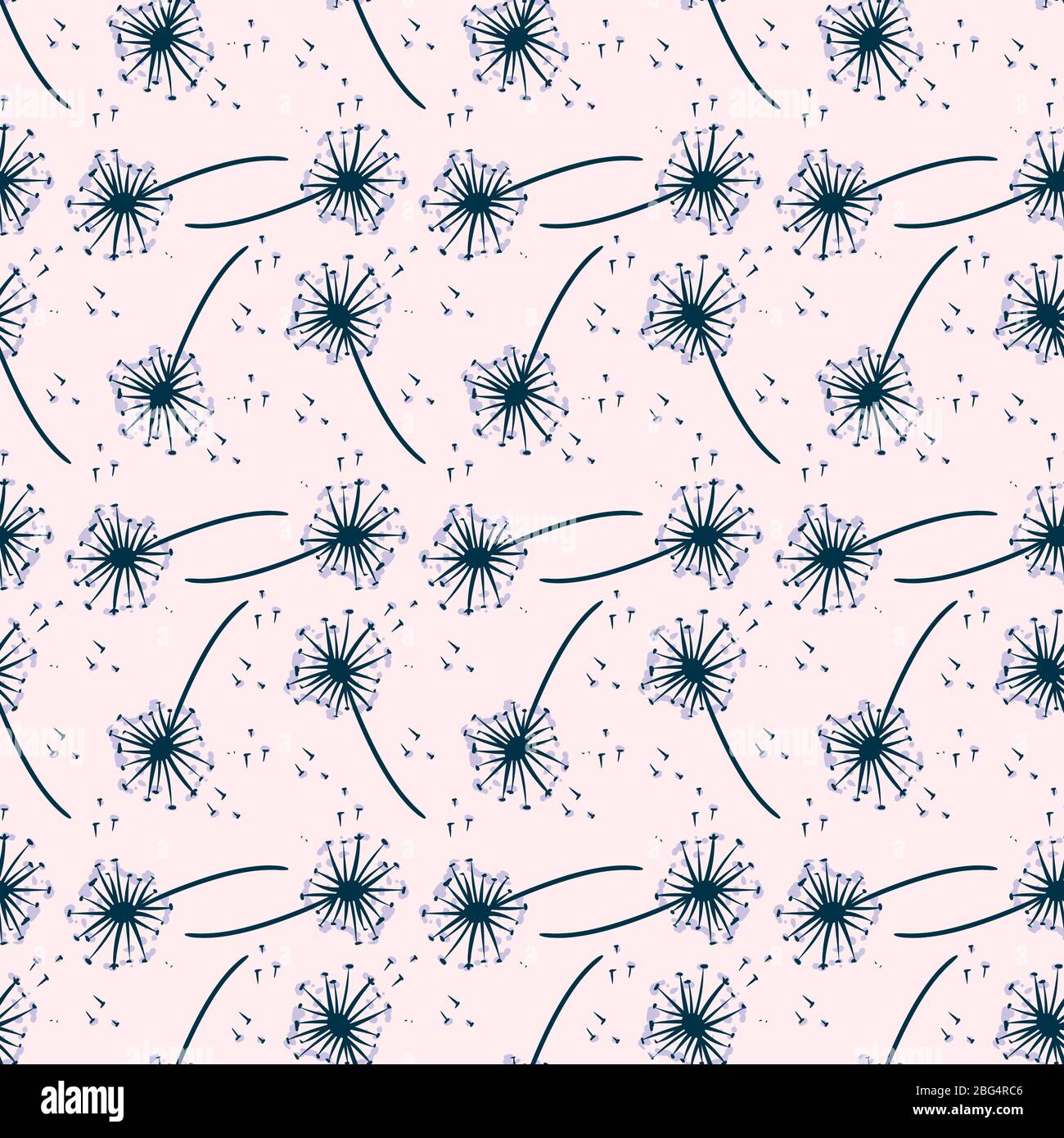 Motif de fleur de Dadlion, illustration, vecteur sur fond blanc Illustration de Vecteur