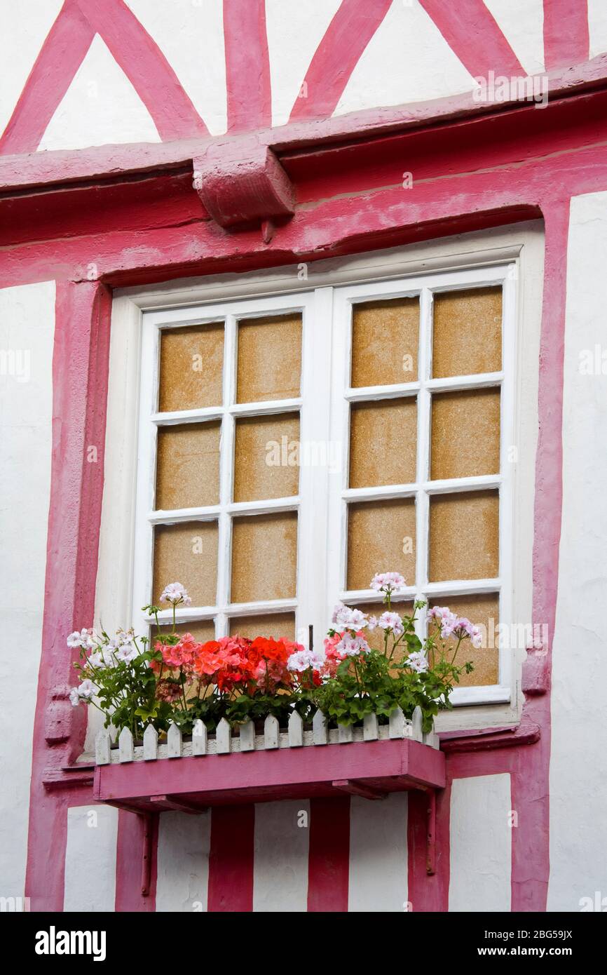 Maison de style Tudor Alexandre Dubourg sur la rue de la Ville, Honfleur, Normandie, France, Europe Banque D'Images