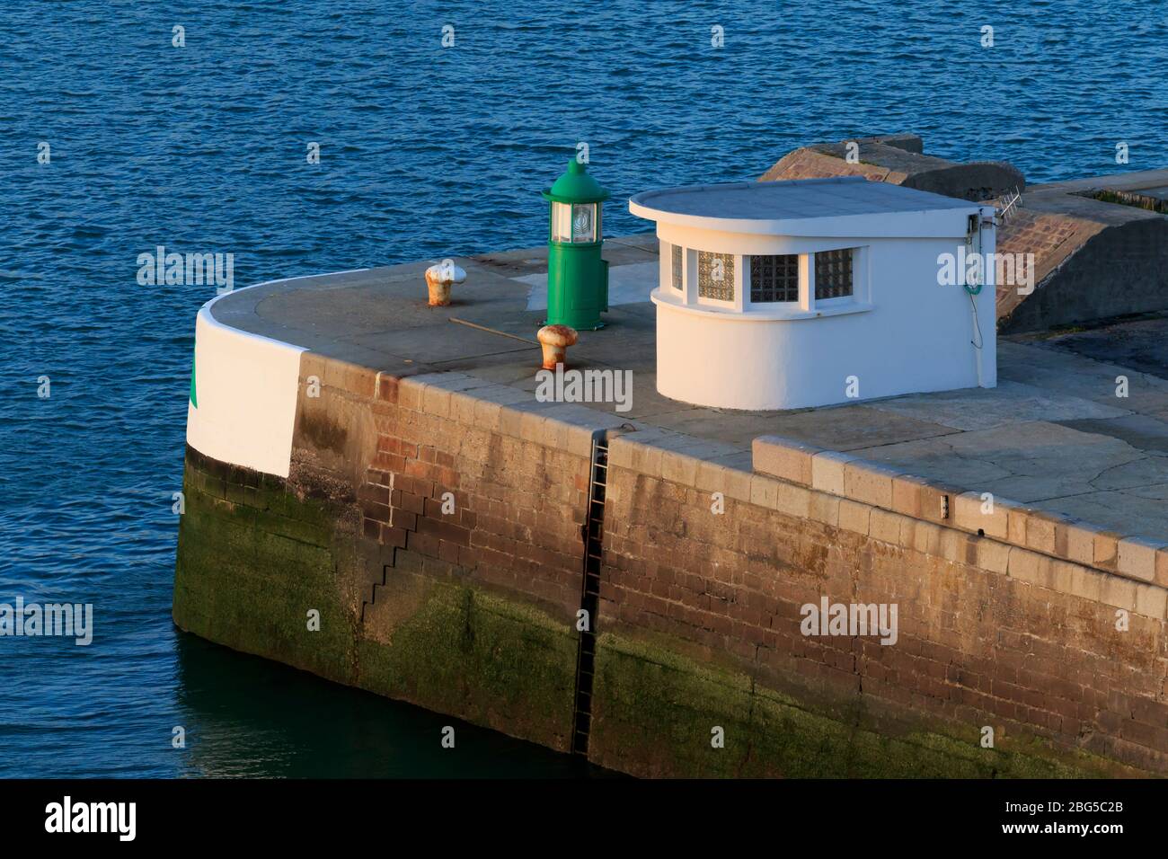 Pier Light, Port du Havre, Normandie, France, Europe Banque D'Images