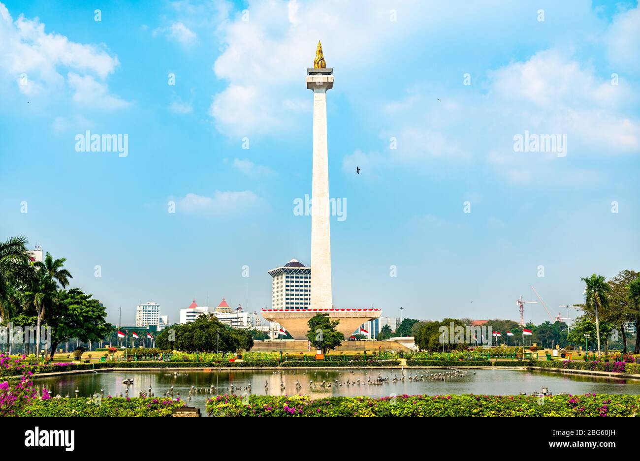 Le Monument National de Jakarta, Indonésie Banque D'Images