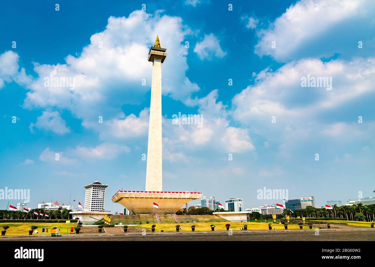 Le Monument National de Jakarta, Indonésie Banque D'Images