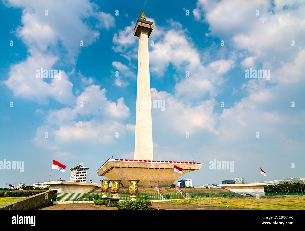 Le Monument National de Jakarta, Indonésie Banque D'Images