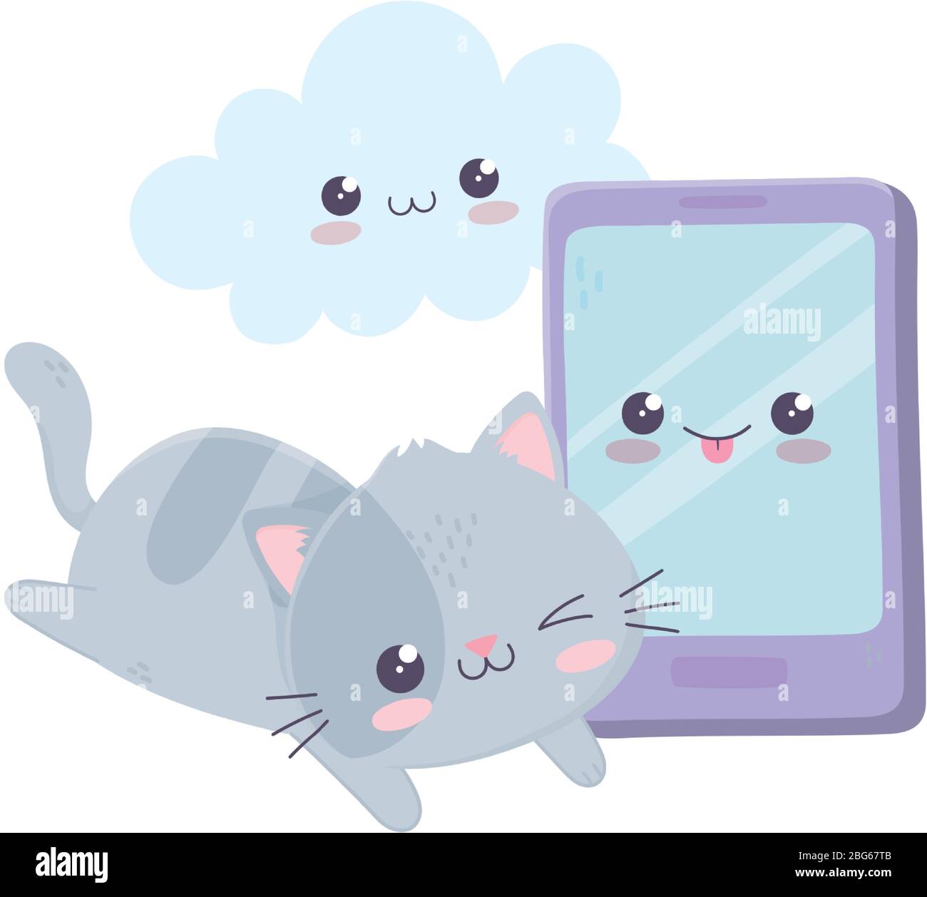 Joli Petit Chat Avec Smartphone Nuage Kawaii Dessin Anime Personnage Illustration Vectorielle Image Vectorielle Stock Alamy Joli Petit Chat Avec Smartphone Nuage Kawaii Dessin Anime Personnage Illustration Vectorielle Image Vectorielle Stock Alamy