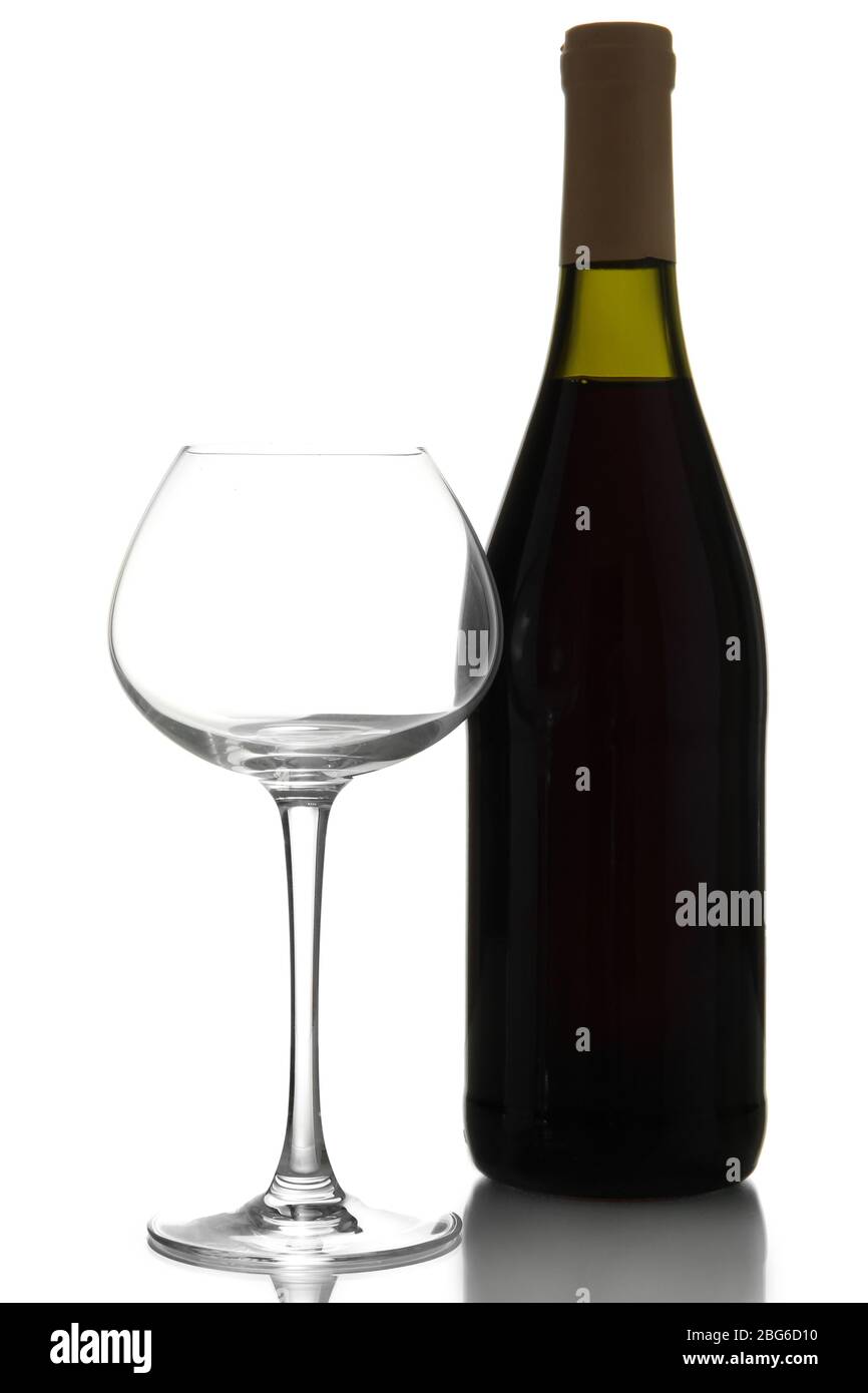 Vin rouge isolated on white Banque D'Images