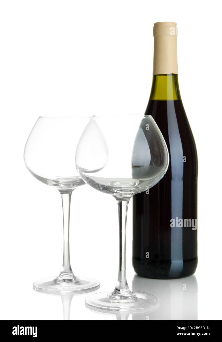 Vin rouge isolated on white Banque D'Images