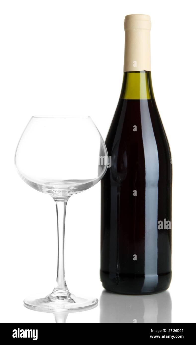 Vin rouge isolated on white Banque D'Images