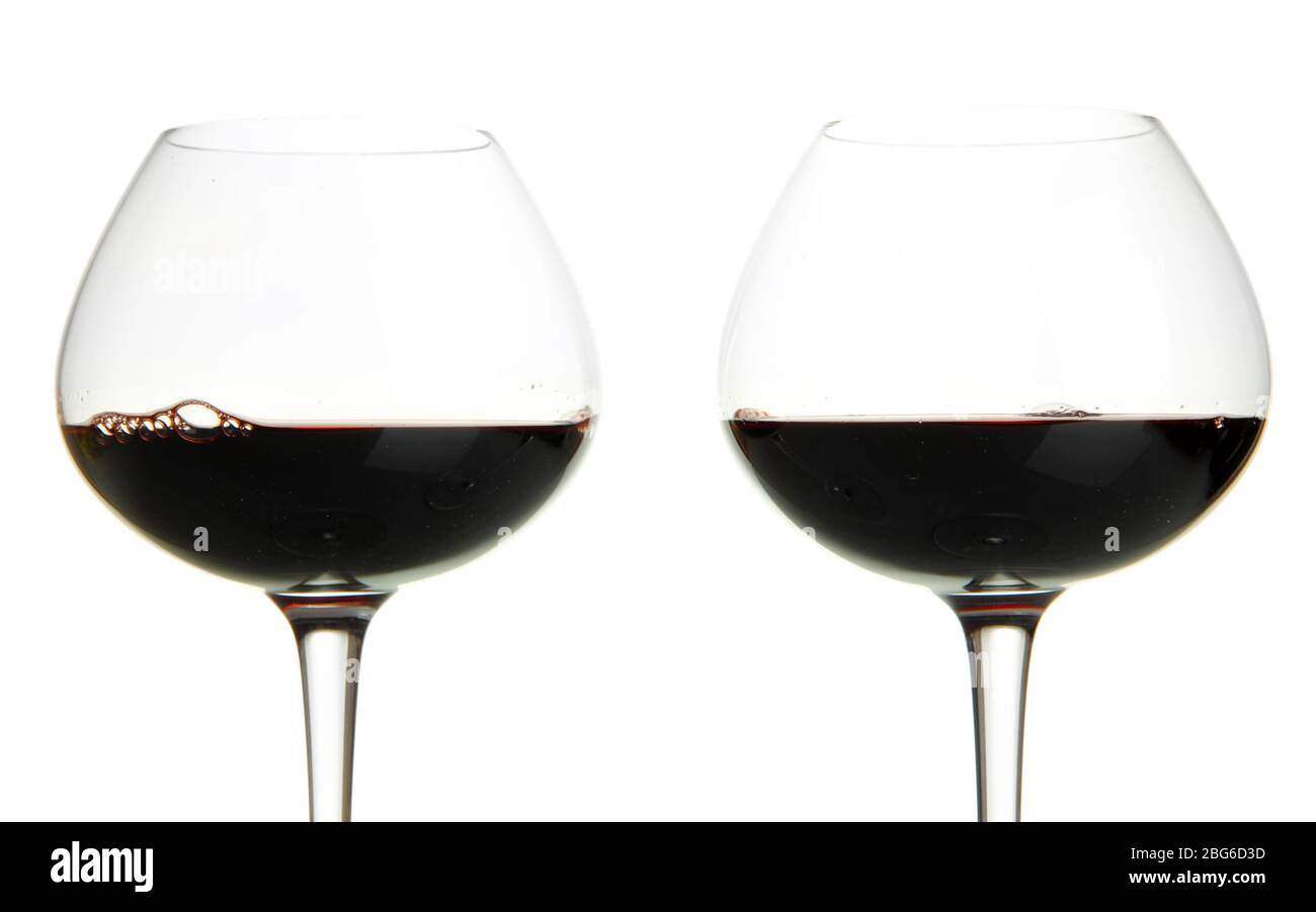 Vin rouge isolated on white Banque D'Images