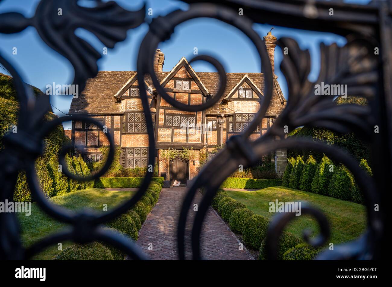 Ancien lieu, et édifice Elizabethan restauré en 1590 situé dans le village historique de Lindfield, West Sussex, Royaume-Uni. Banque D'Images