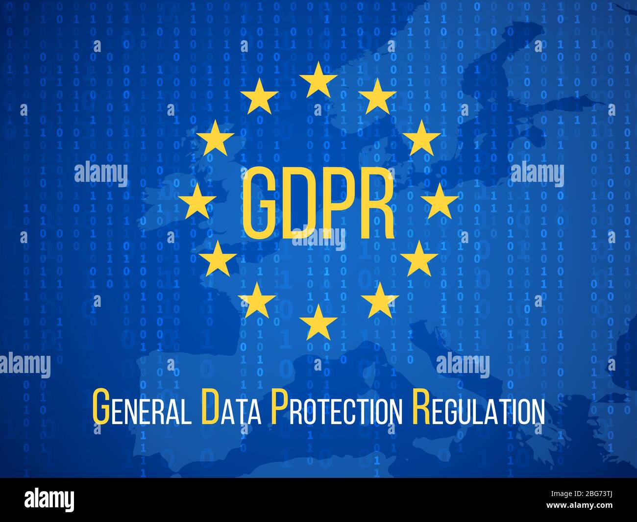 Règlement général sur la protection des données du RGEG. Contexte vectoriel de sécurité d'entreprise sur Internet. Illustration de la bannière, de la protection et de la sécurité du gdpr Illustration de Vecteur