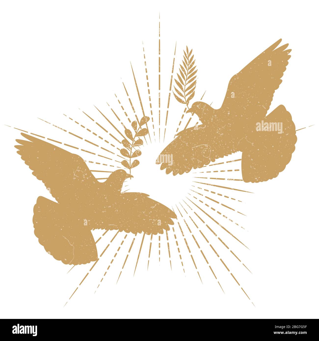 Grunge esquive la silhouette de paix et éclate. Logo Hipster pigeon isolé sur fond blanc. Illustration vectorielle Illustration de Vecteur