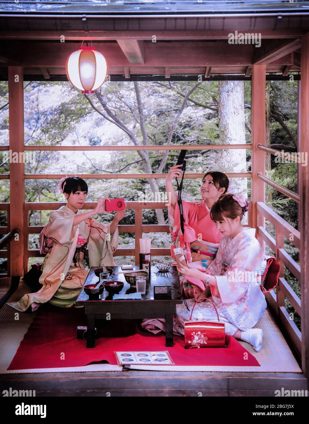 Selfie, style Kyoto Banque D'Images