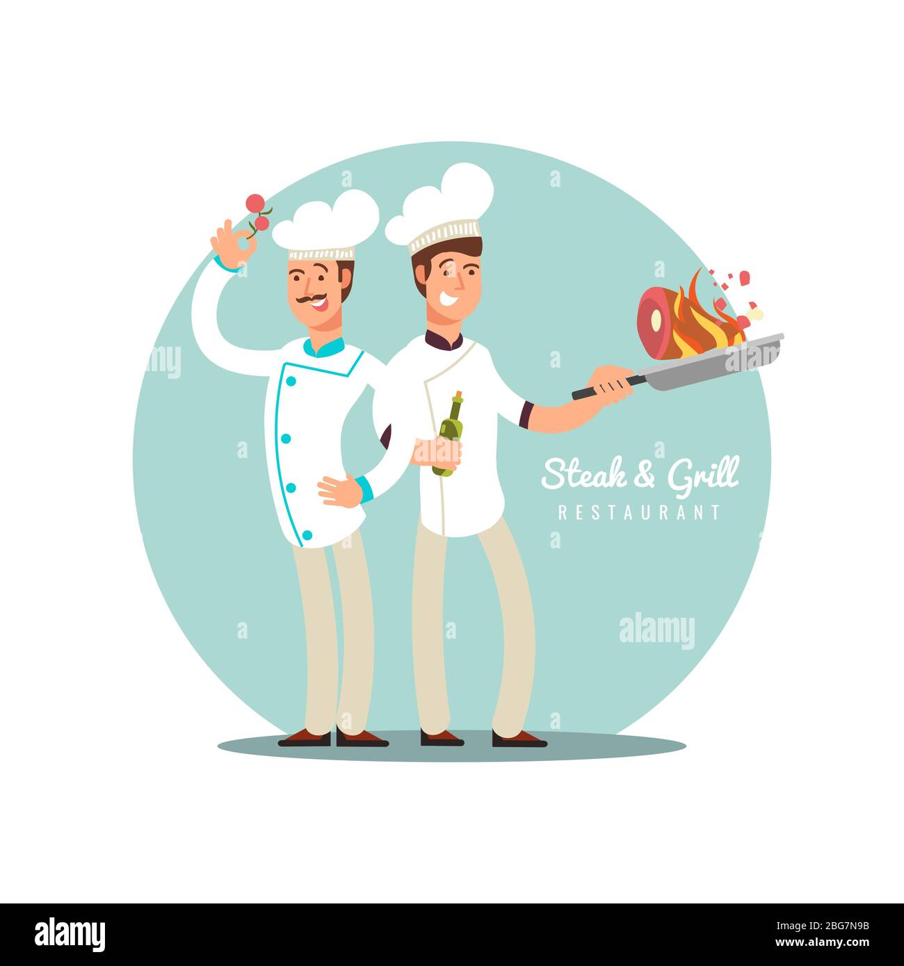 Design plat pour chefs professionnels. Happy cuit l'icône de personnages vectoriels de dessin animé isolés sur l'illustration blanche Illustration de Vecteur Design plat pour chefs professionnels. Happy cuit l'icône de personnages vectoriels de dessin animé isolés sur l'illustration blanche Illustration de Vecteur