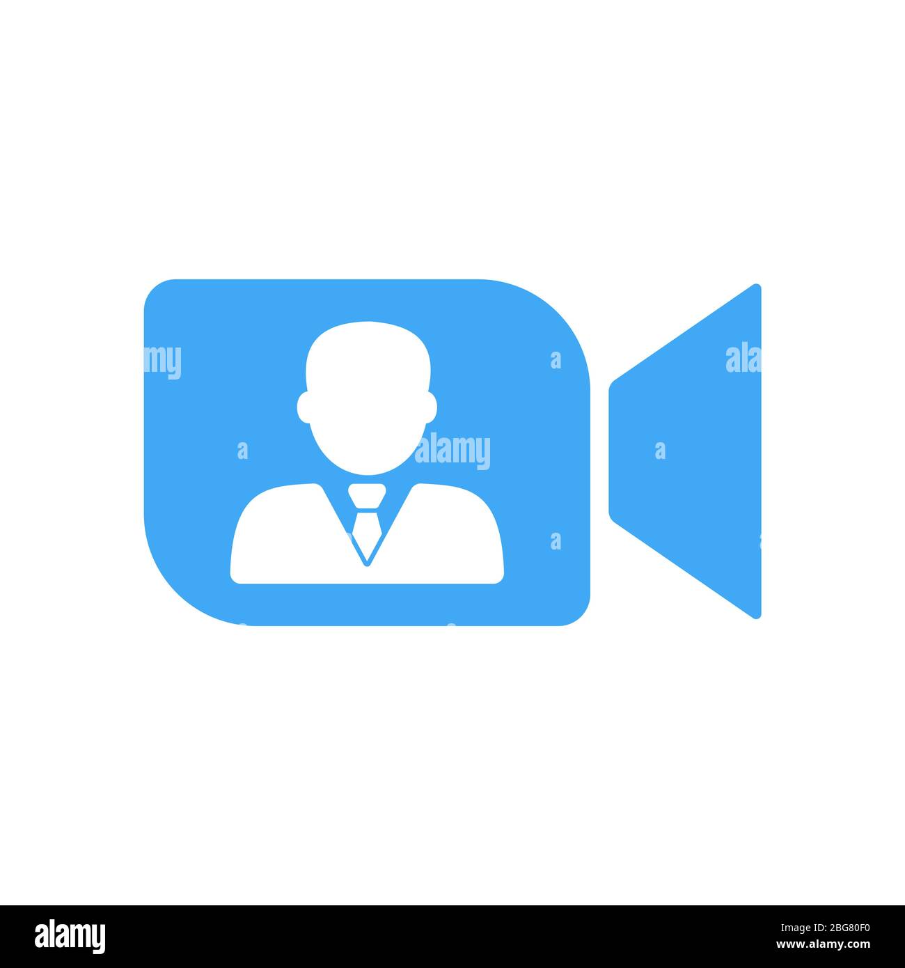 Réunions en ligne, travail à domicile téléconférence vidéo Conférence ou travail à distance, planification ou discussion préventive concept Vector. SPE 10. Illustration de Vecteur